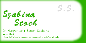 szabina stoch business card